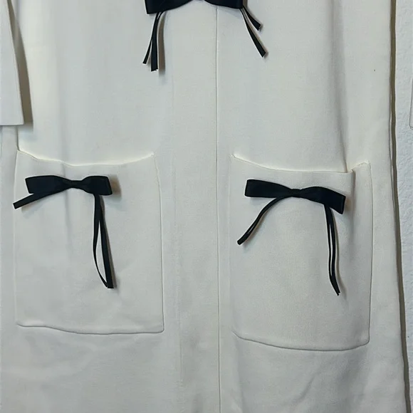 Zara Knit Long Sleeve Bow Dress Size XS - Picture 4 of 12